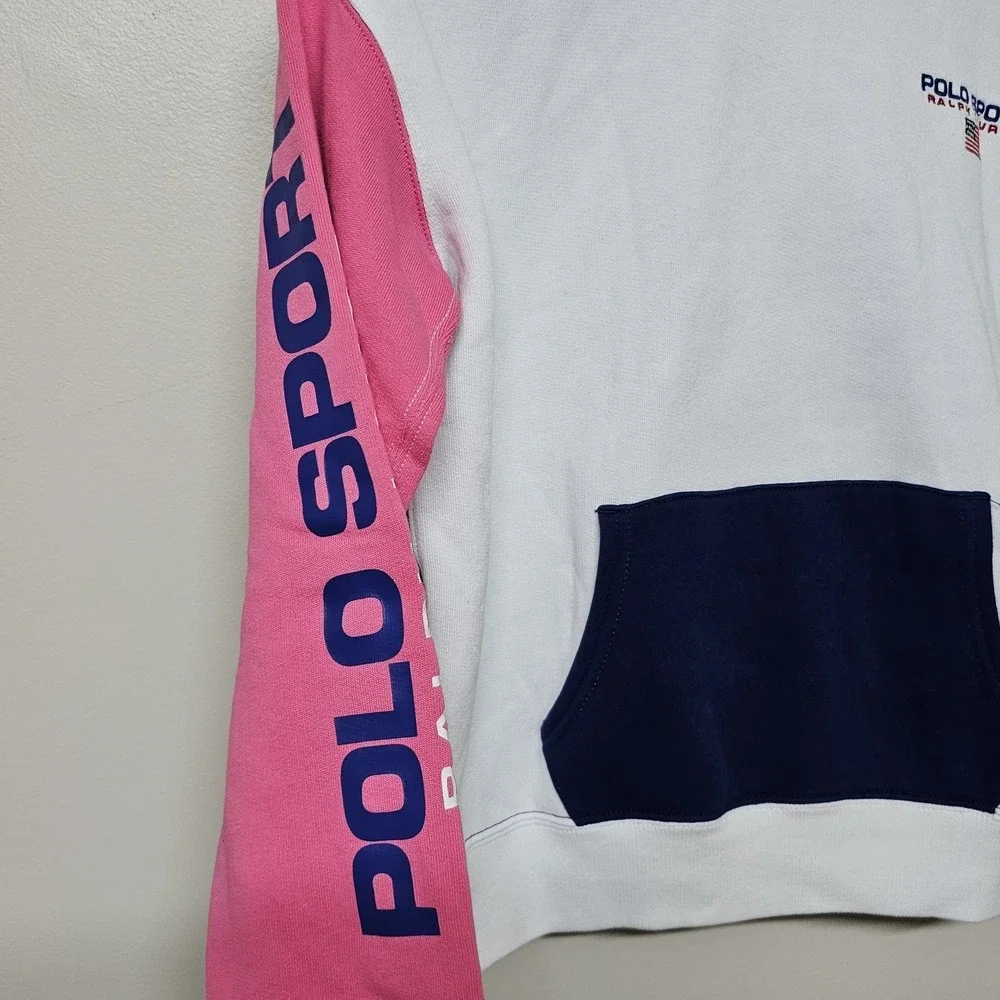 Ralph Lauren Polo Sport Kid's Navy Block Hoodie Sweatshirt Sz Kids 16 XL‎